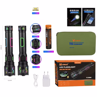 Ручний ліхтар YEMAO YM-G640Y, 4000LM, 60 W LED, 1*33140 акум, TYPE-C